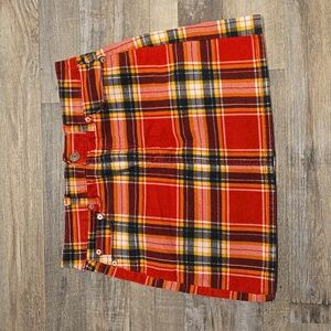American Eagle Plaid Hi-Rise Mini Corduroy Mini Skirt| Size 4​